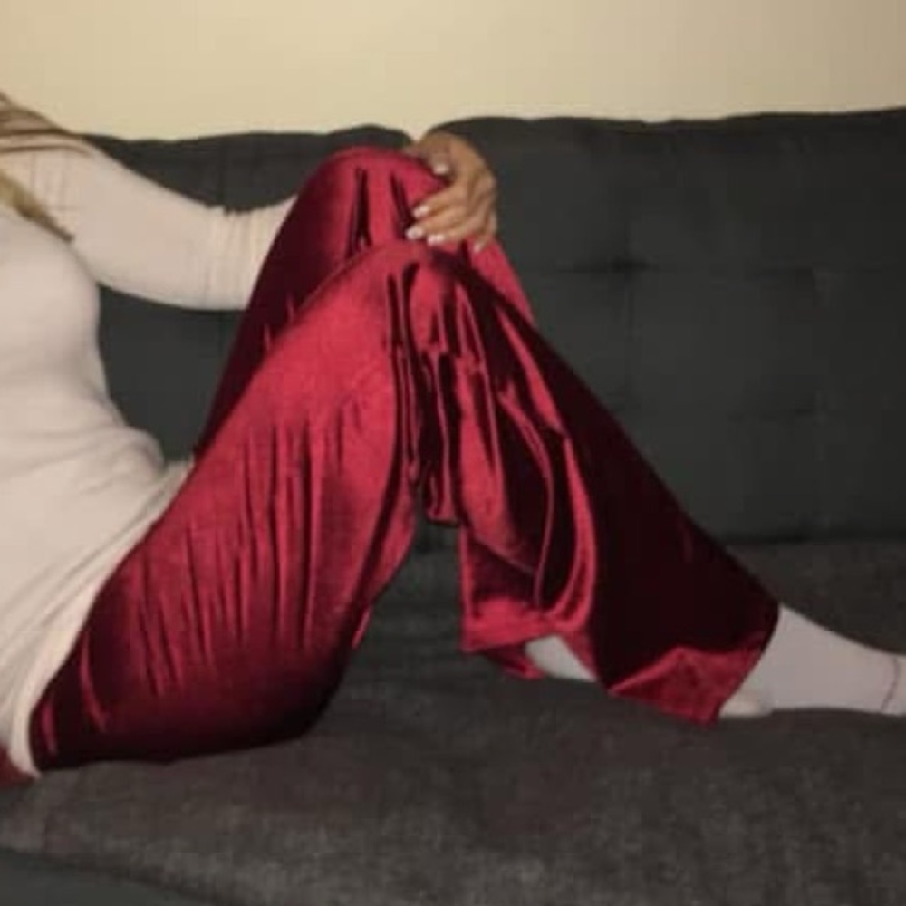Fashion Nova BLUE Satin Pants